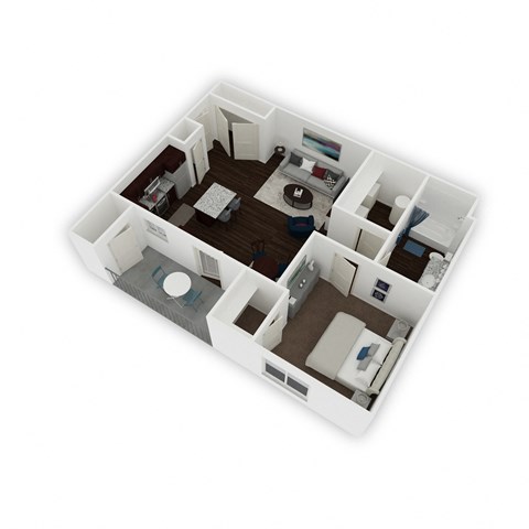 Aderra Apartments | Haven 3D Floor Plan